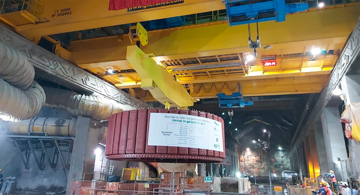 EPM instaló el rotor en Hidroituango