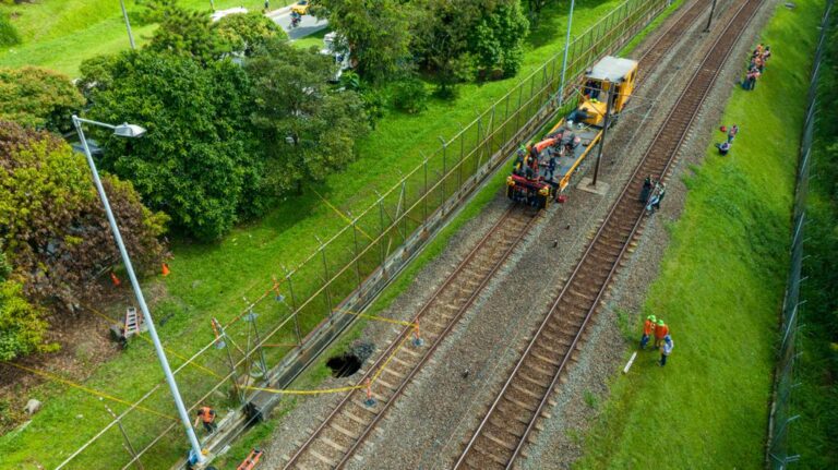 Inician trabajos temporales de mitigación por socavación en el Metro de Medellín
