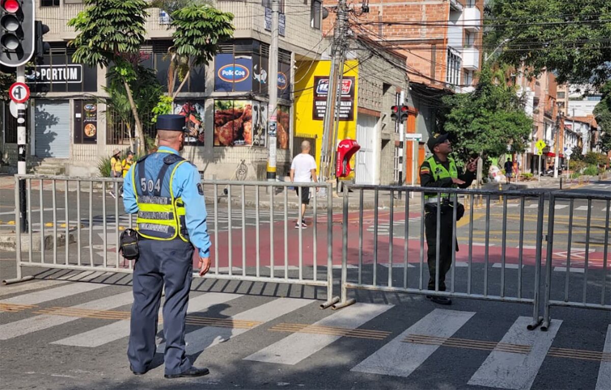 Cierres viales en Medellín.