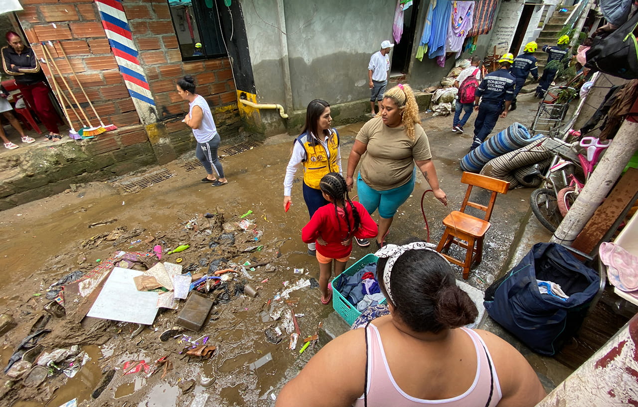Por lluvias en Medellín de este 1 de agosto activada comisión social