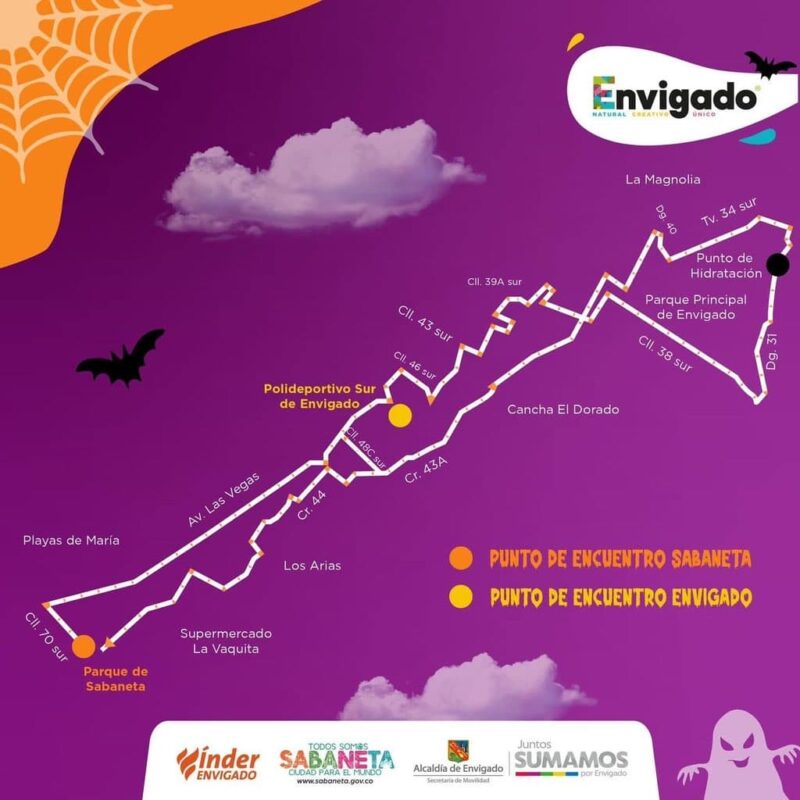 Ciclopaseo de Halloween, en Envigado y Sabaneta