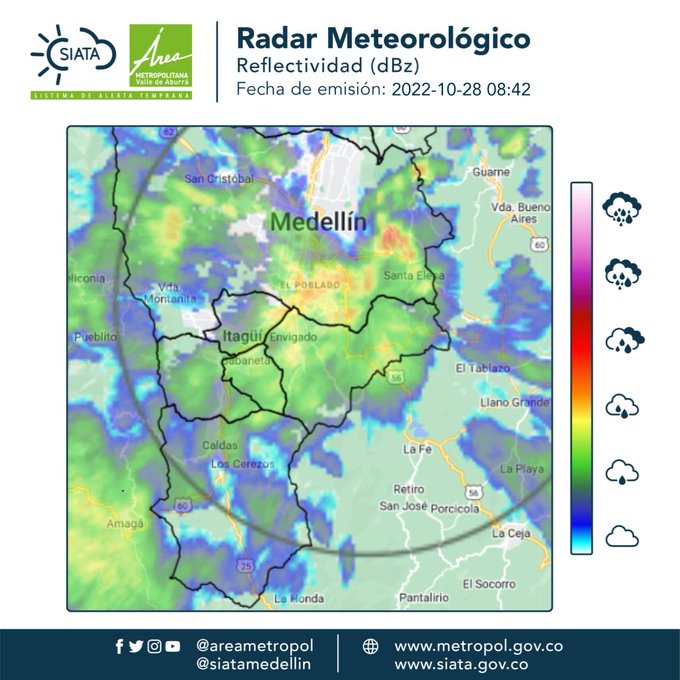 Cierres de vías en Medellín y Oriente de Antioquia, por incidentes tras las lluvias