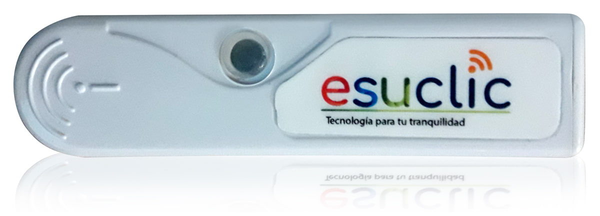 Este es el dispositivo Esuclic  o “botón de pánico”, facilitado por la ESU para los comercios de Territorios +Seguros.