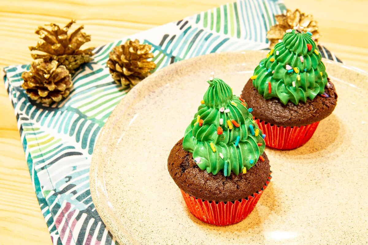 Muffins navideños de chocolate
