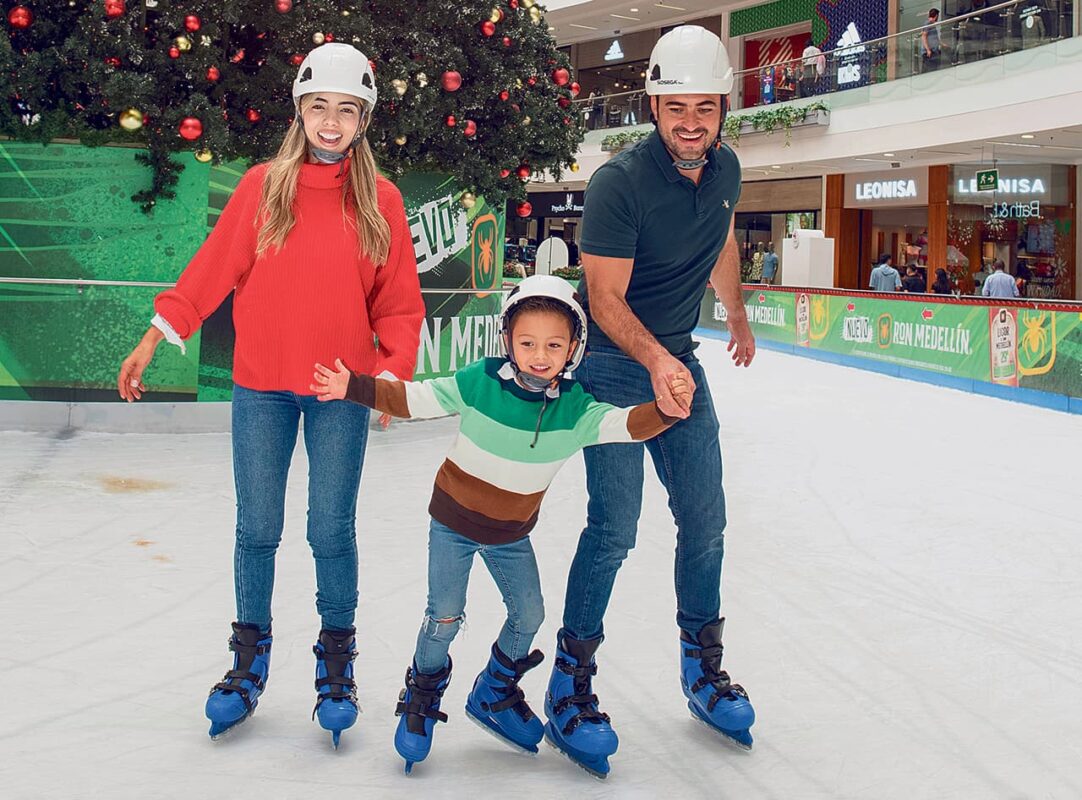 pista de hielo en el Centro Comercial Santafé