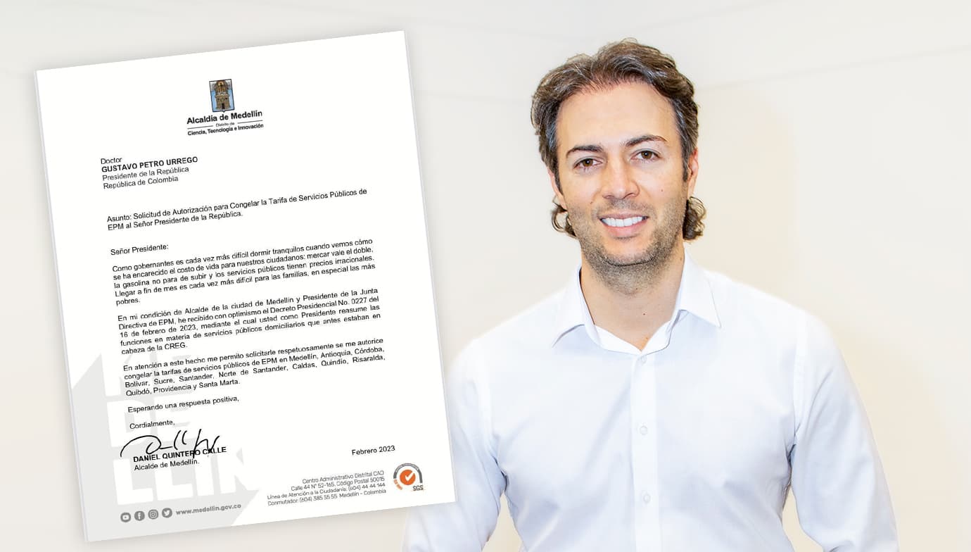 Alcalde de Medellín solicitó congelar las tarifas de todos los servicios públicos que ofrece EPM
