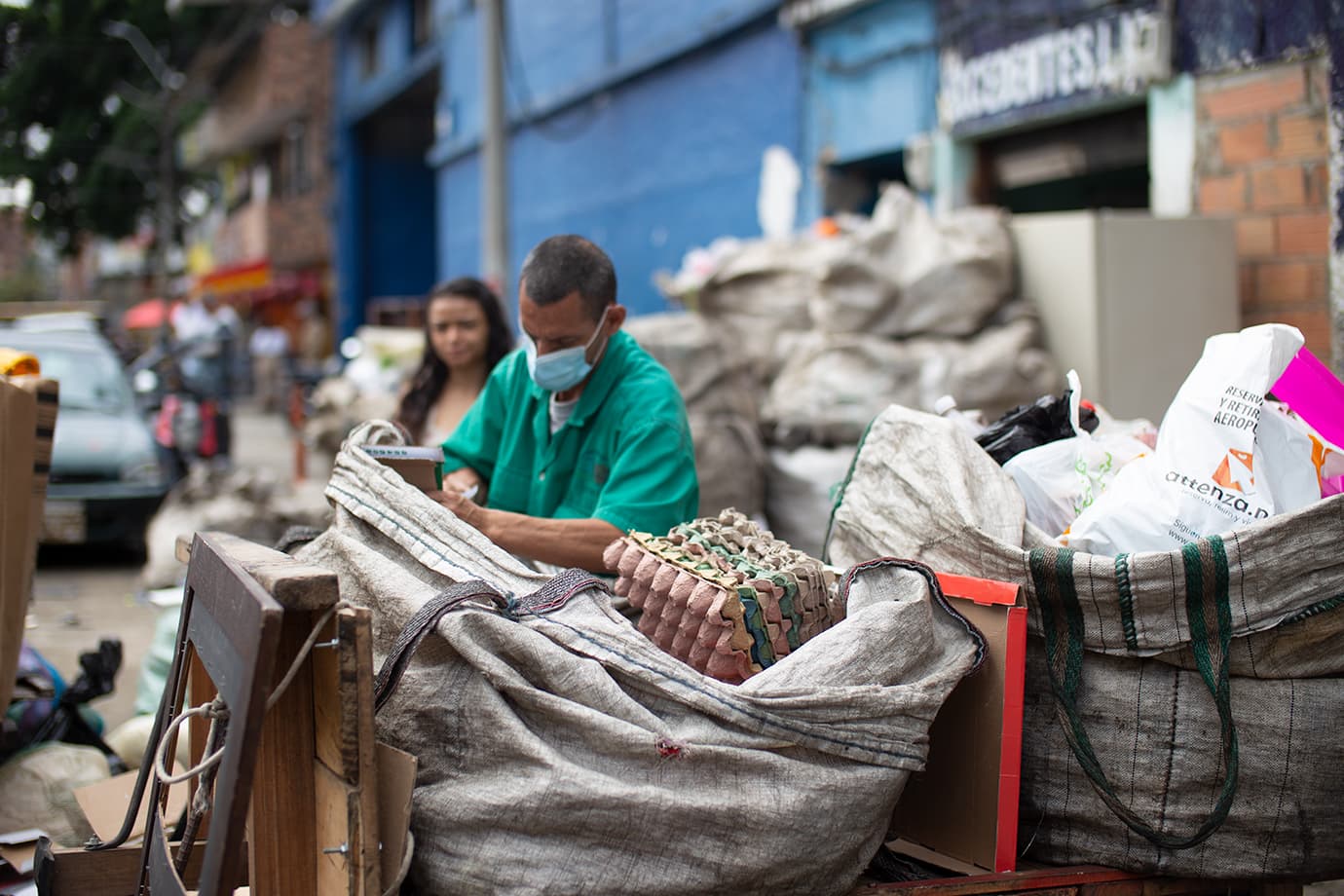 Trabajo de los recicladores de Medellín