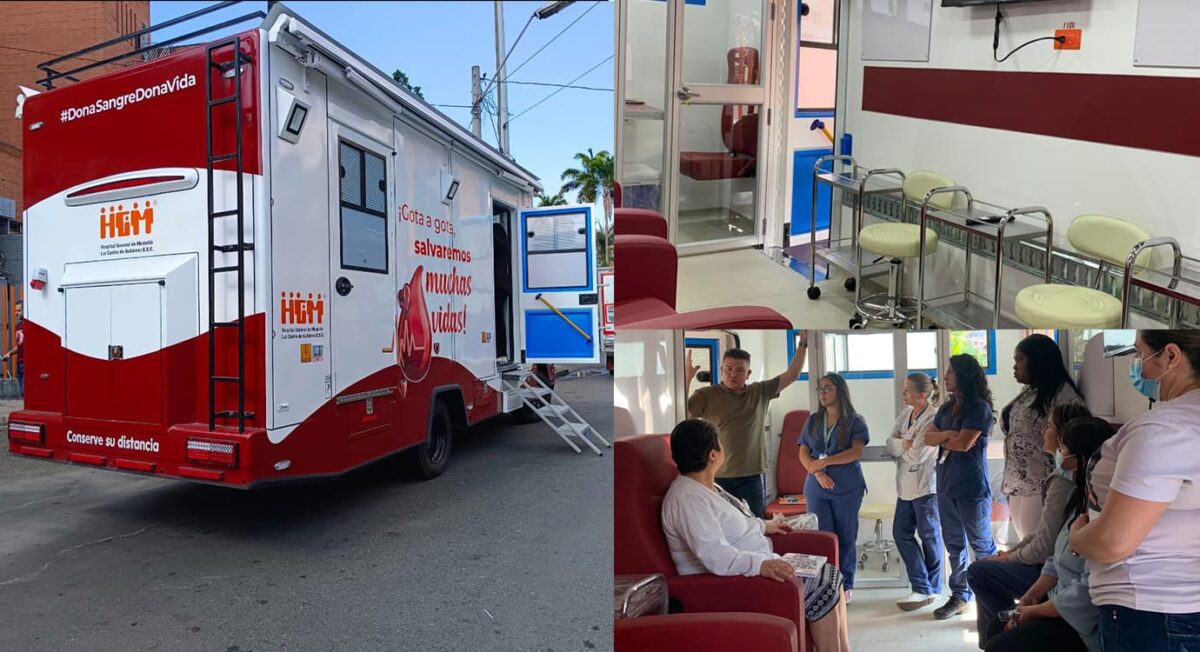 Hospital General de Medellín estrena unidad móvil para campañas de donación de sangre