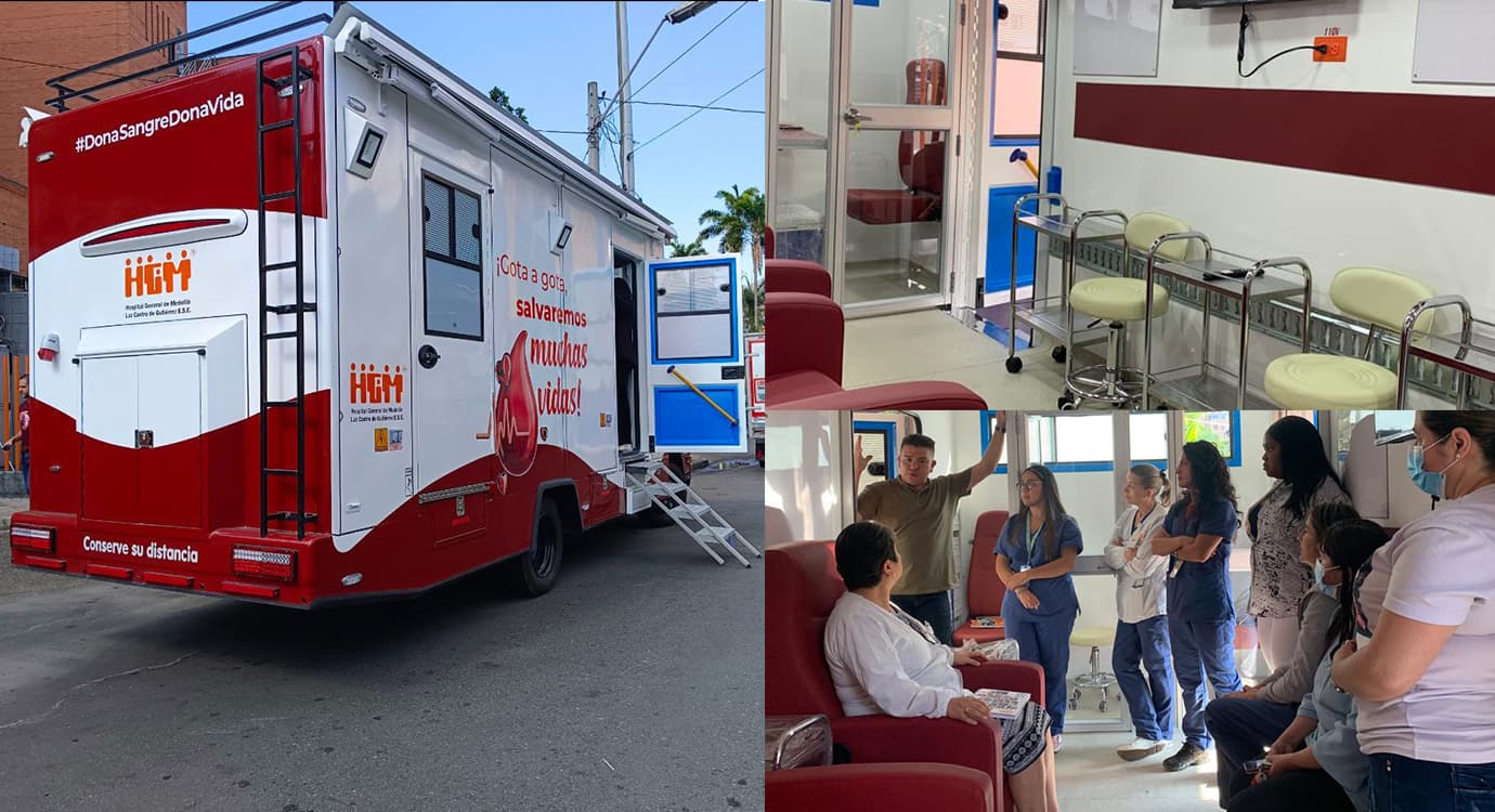 Hospital General de Medellín estrena unidad móvil para campañas de donación de sangre