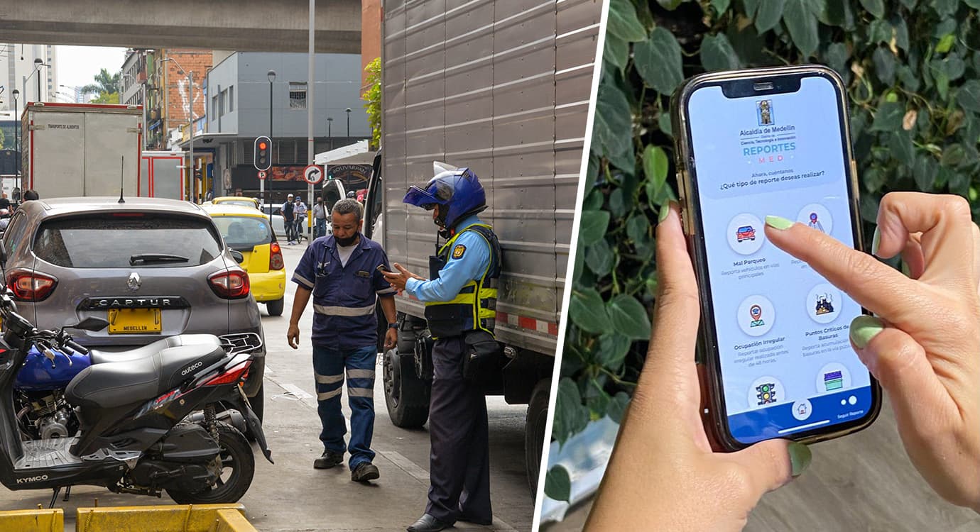 ¿Cómo reportar los vehículos mal parqueados en las calles de Medellín?