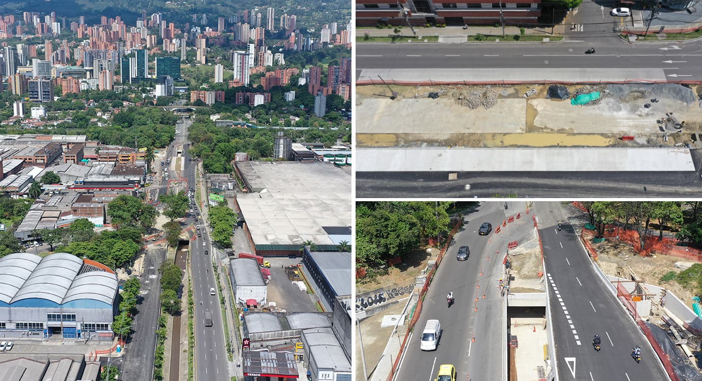 Cierre del cruce vehicular de la calle 12 Sur con carrera 51, por obras del Metroplús