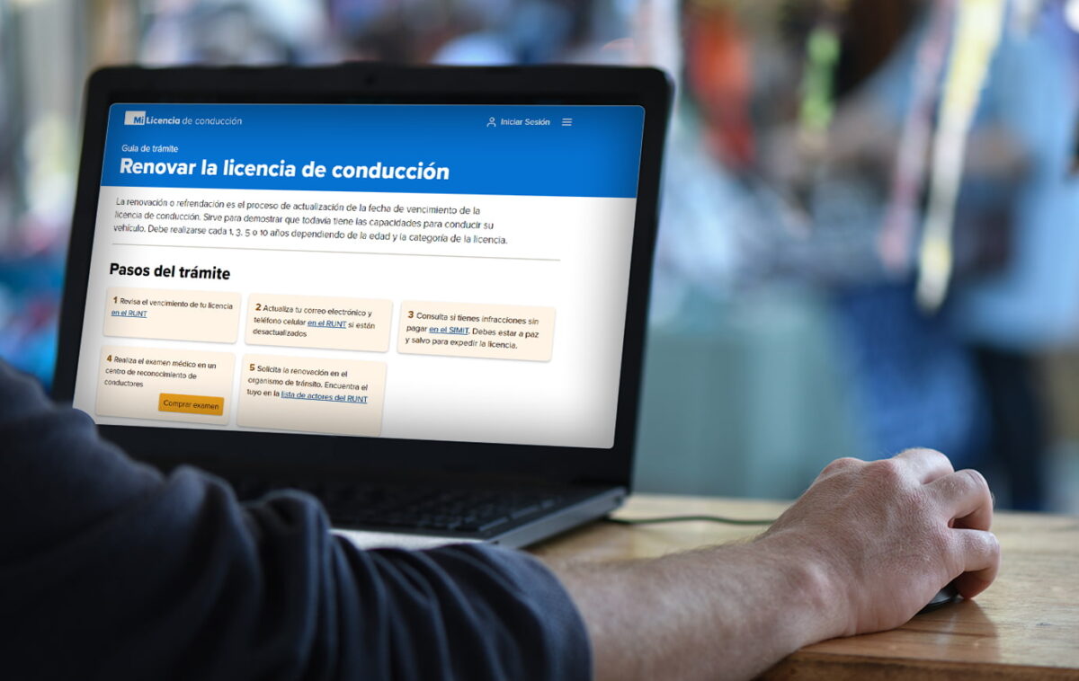 Renovación de licencia de conducción, en Colombia