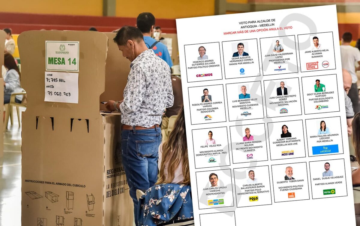 Así quedó la tarjeta electoral para la alcaldía de Medellín 