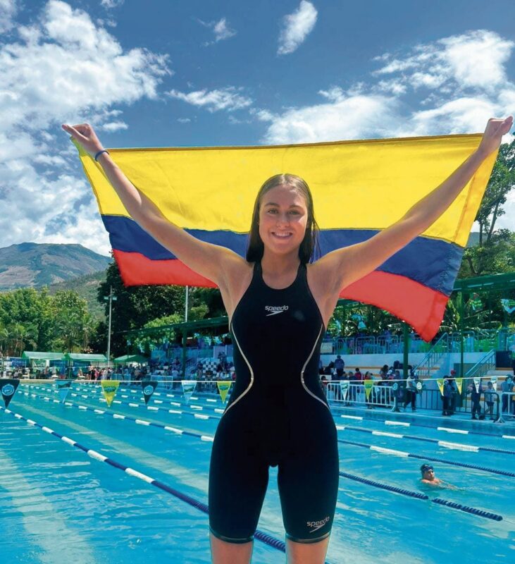 Ganadora nadadora de carreras 15 años