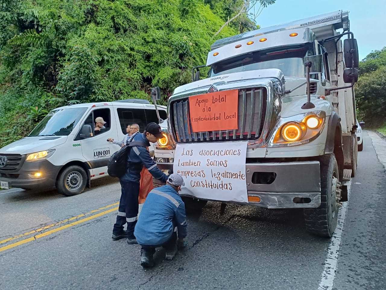 san luis autopista Bogotá-Medellín Alion protestas