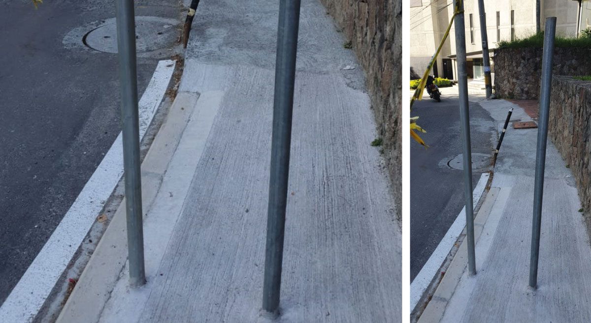 Andenes aceras veredas peatones