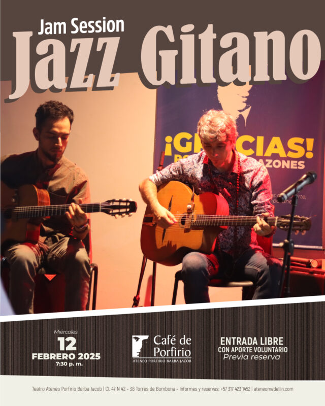 Jazz Gitano sigue este 2025 en el Ateneo Porfirio Barba Jacob