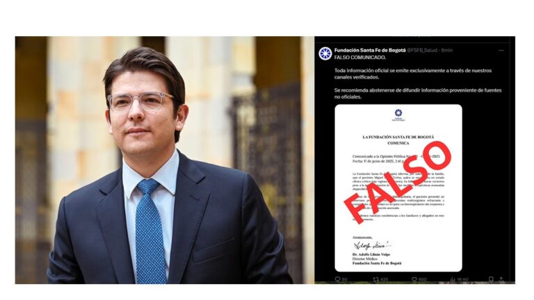 Desmienten comunicado sobre supuesta muerte de Miguel Uribe Turbay