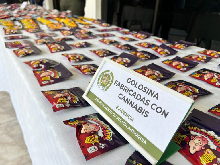 Policía incauta cargamento de dulces con infusión de cannabis, en El Santuario