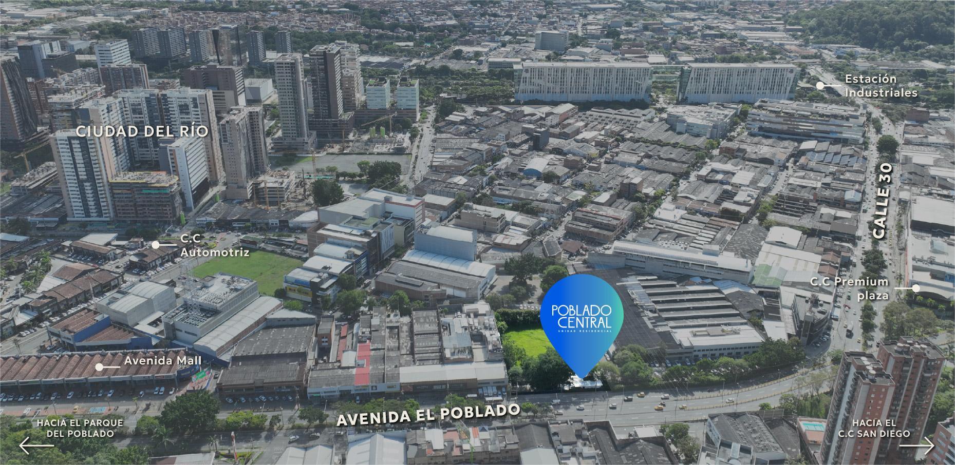 Poblado Central, primer proyecto de apartamentos en barrio Colombia