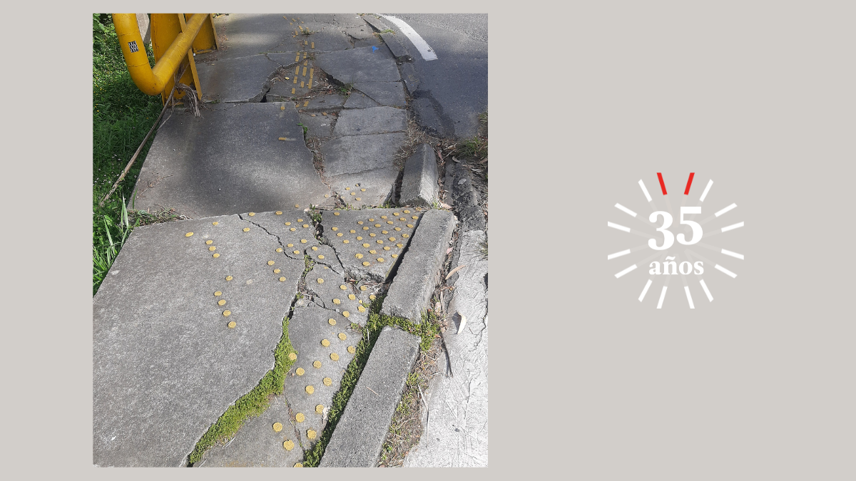 Mal estado de acera en Las Palmas