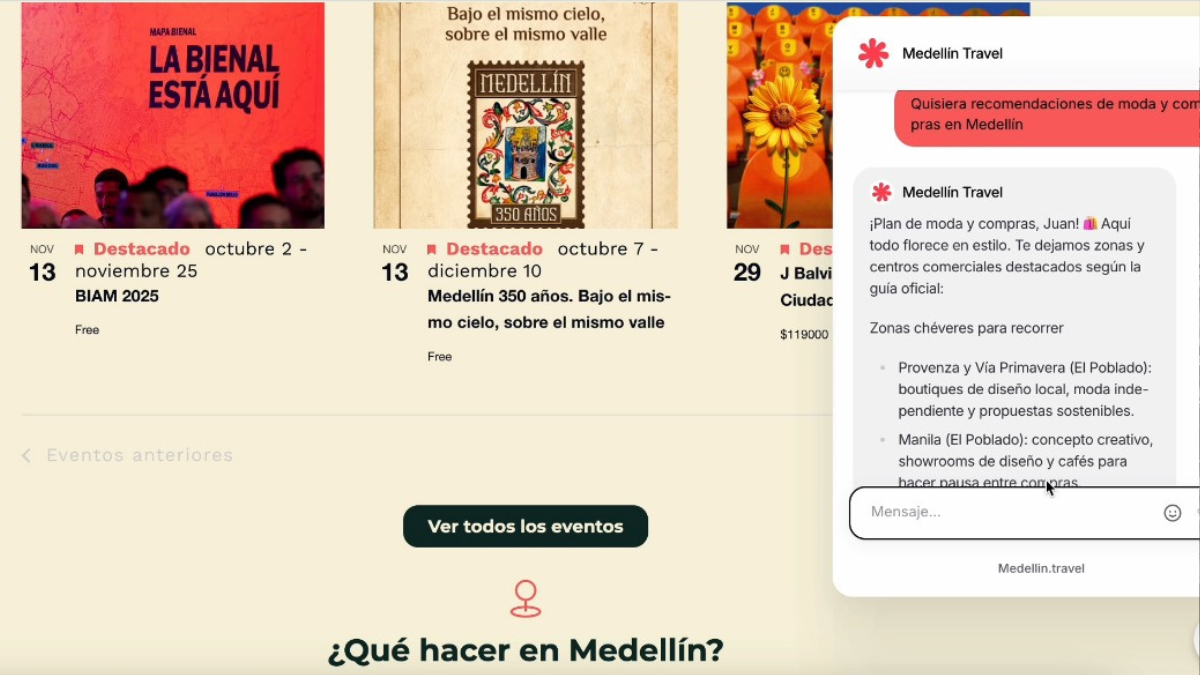 Así luce el nuevo sitio de Medellín.Travel