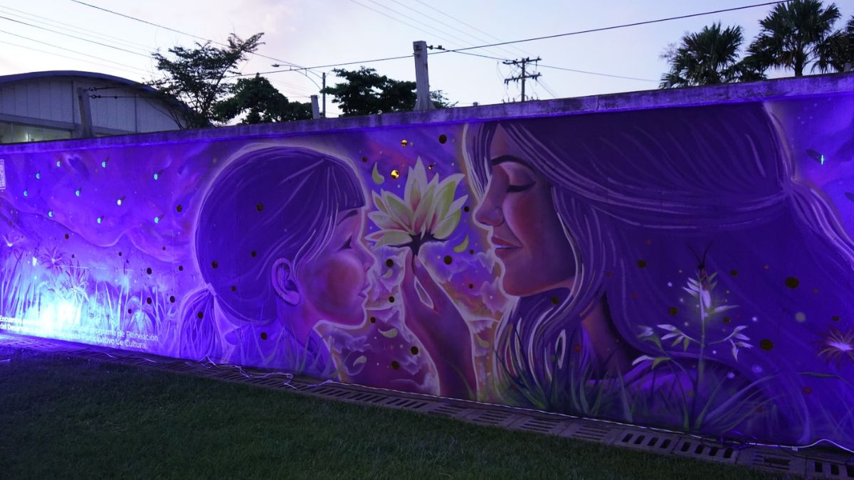 Con arte urbano renuevan el Parque Biblioteca Manuel Mejía Vallejo