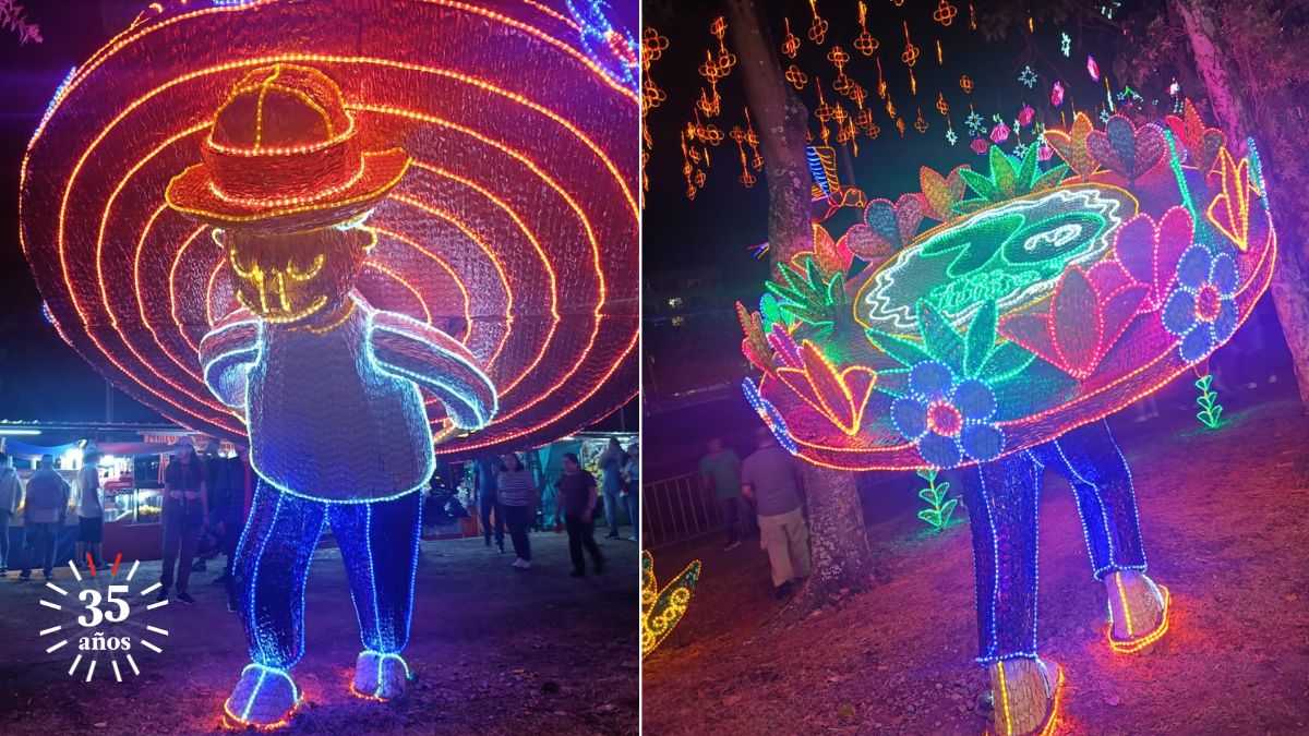 Disfrutar de los silleteros: una novedad del alumbrado de Medellín, en este 2025