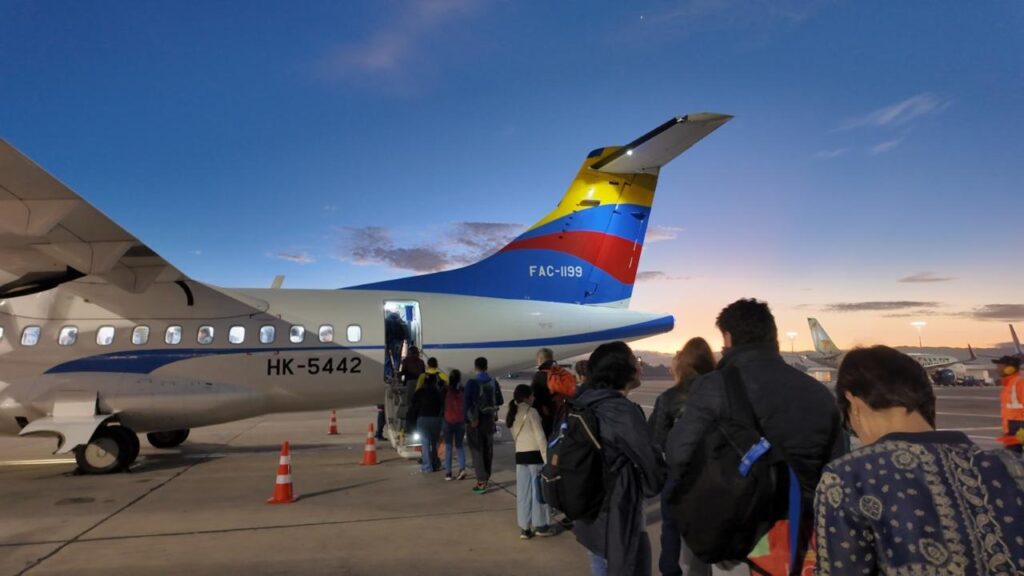Satena aviones vuelos viajeros