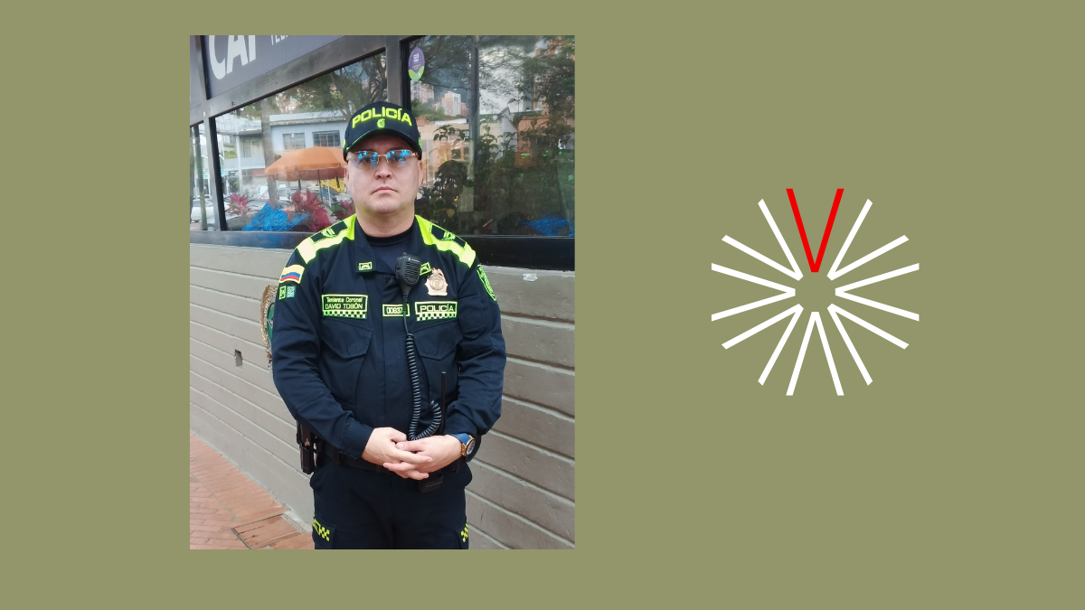Teniente coronel David Tobón Policía El Poblado