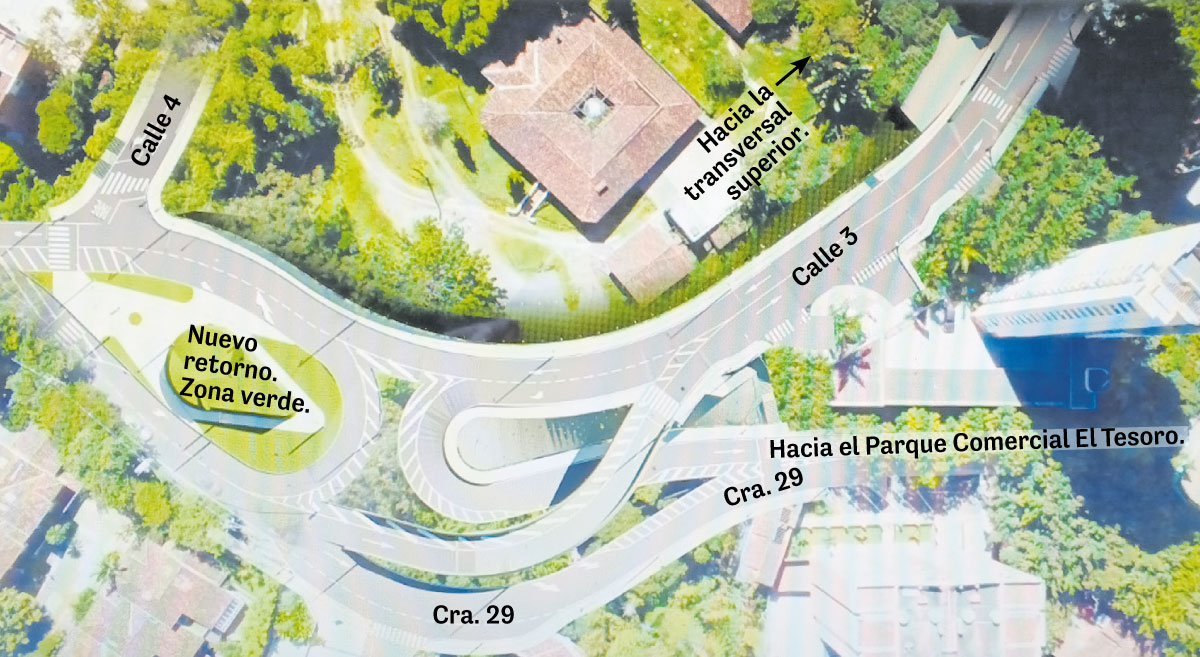 Linares El Tesoro intercambio vial