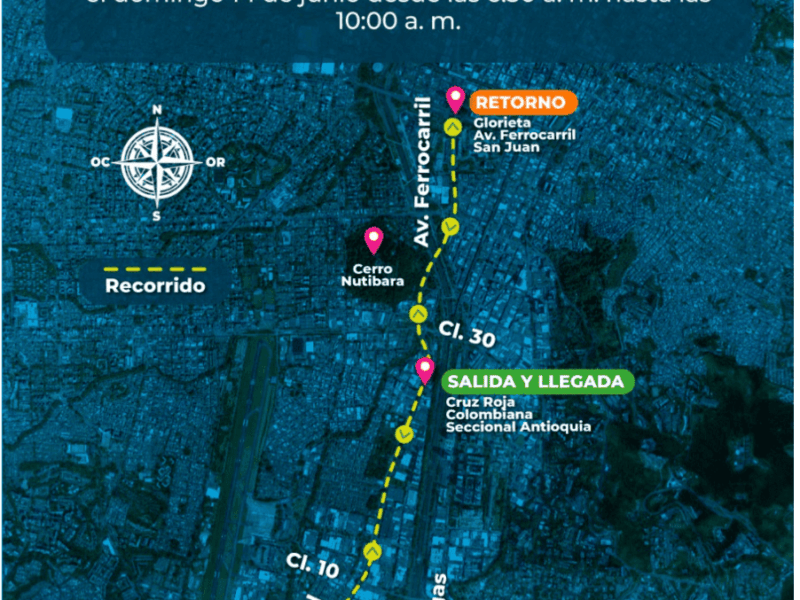 El Poblado tendrá cierres viales este domingo por evento deportivo