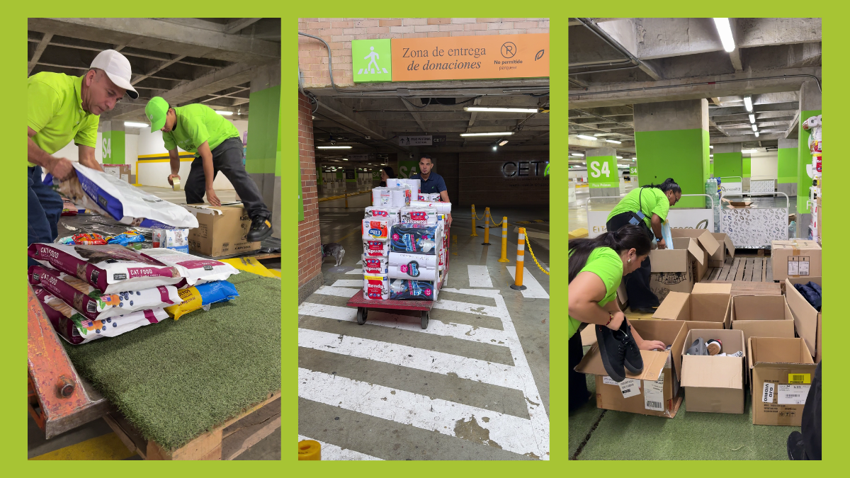 Centro de donaciones en El Tesoro