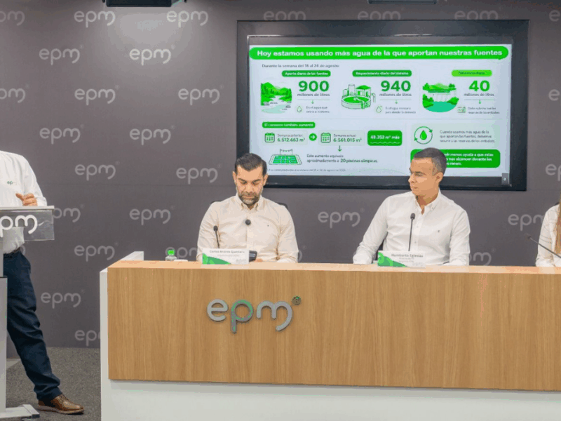 EPM anuncia interrupciones de acueducto en Medellín por el fenómeno de El Niño