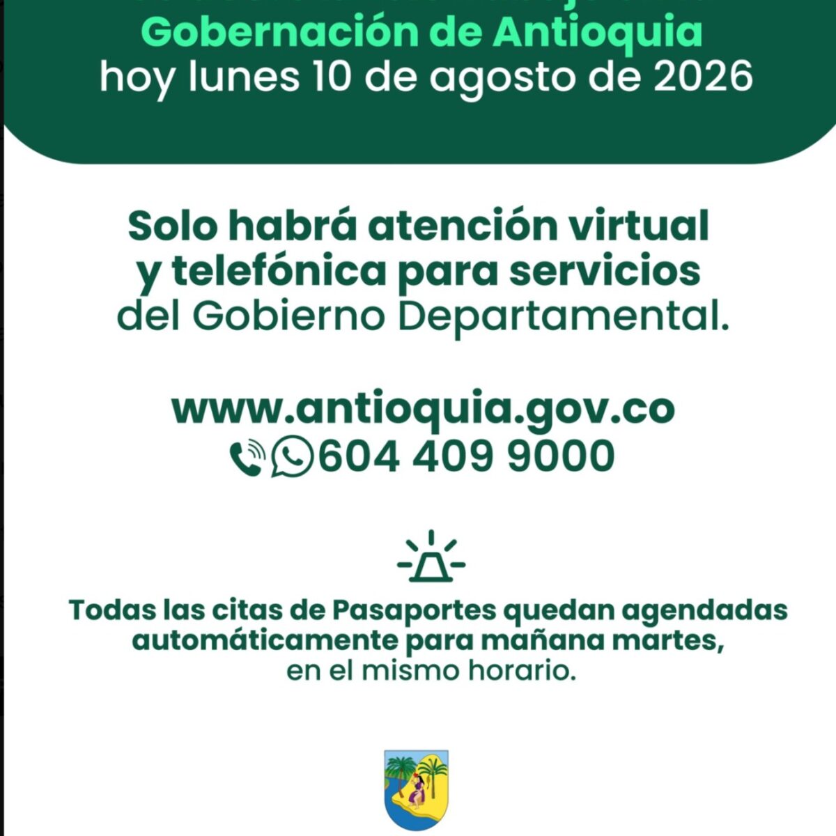 Gobernación de Antioquia decreta teletrabajo este lunes tras el sismo