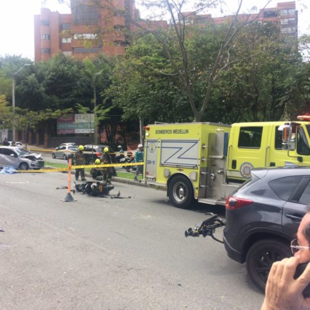 Una motociclista murió en choque múltiple en Los Balsos