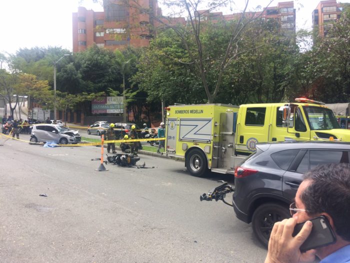 Una motociclista murió en choque múltiple en Los Balsos