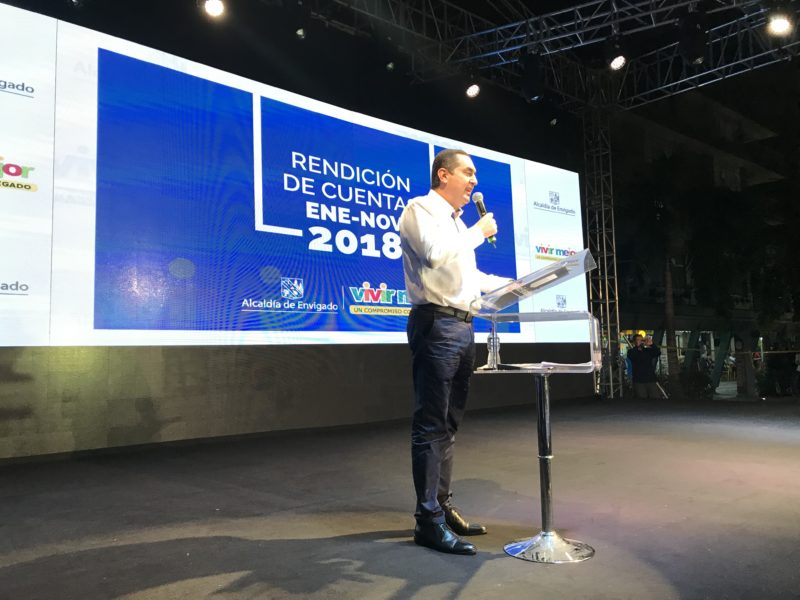 Alcalde de Envigado en la rendición de cuentas 2018