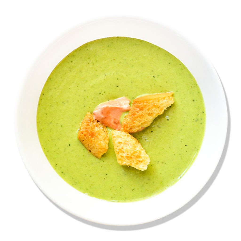 Receta crema de zucchini y coriandro