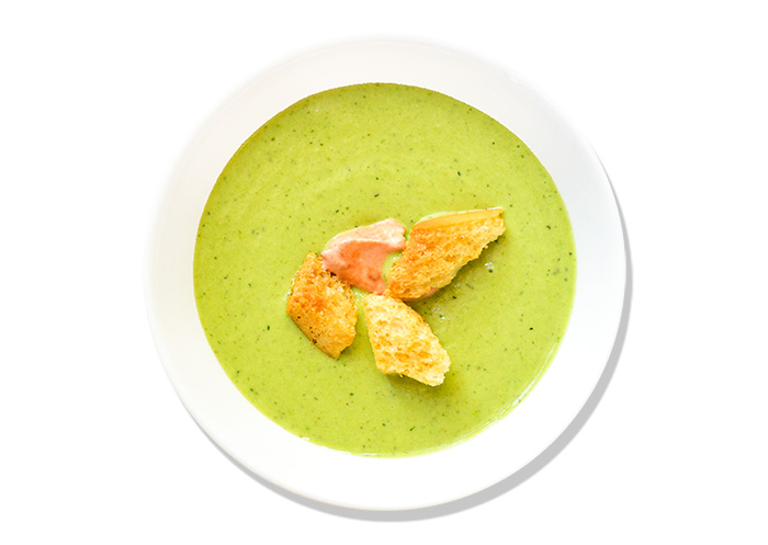 Receta crema de zucchini y coriandro