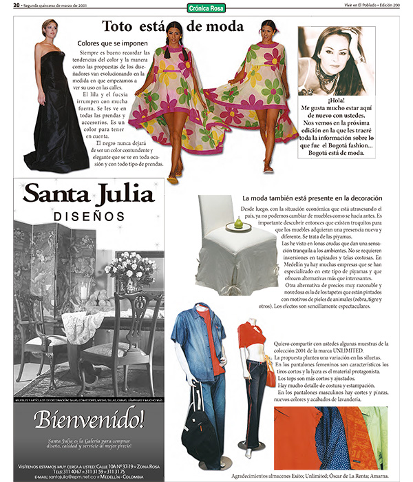 #tbt de moda con Toto