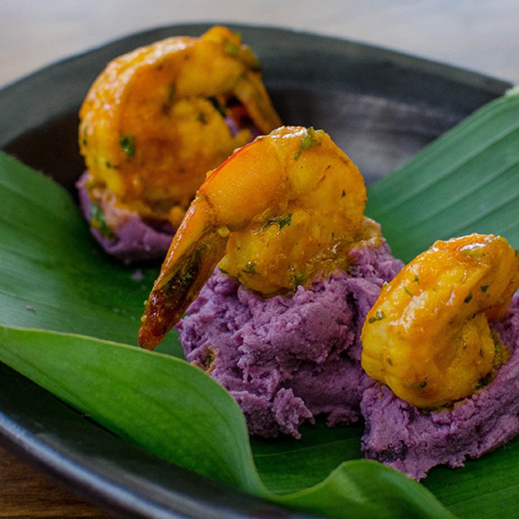 Langostinos en salsa de coco