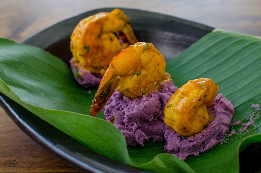 Langostinos en salsa de coco