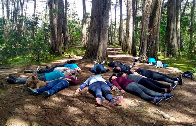 La meditación en movimiento es una técnica milenaria, pero poco difundida. Jordí Duque y Daniel Cardona la experimentan hace cuatro años con grupos de caminantes en el país.