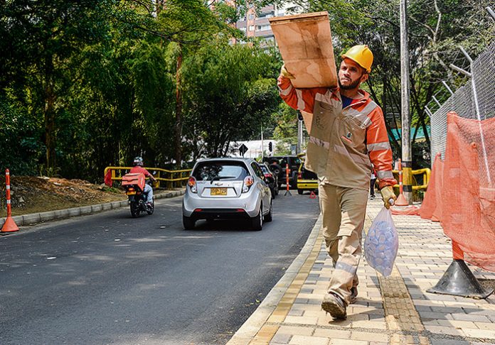 Obras avenida 34 en El Poblado