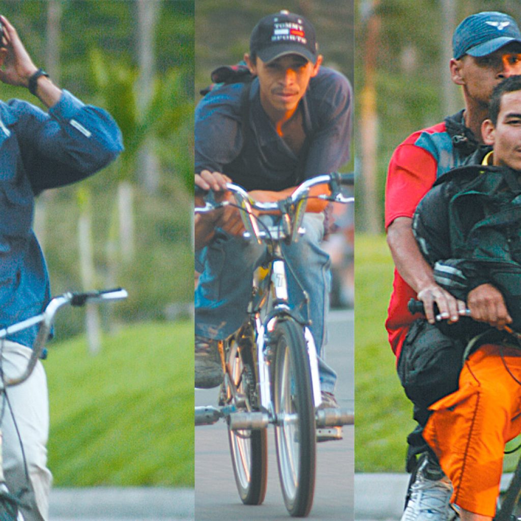 ciclistas en El Poblado
