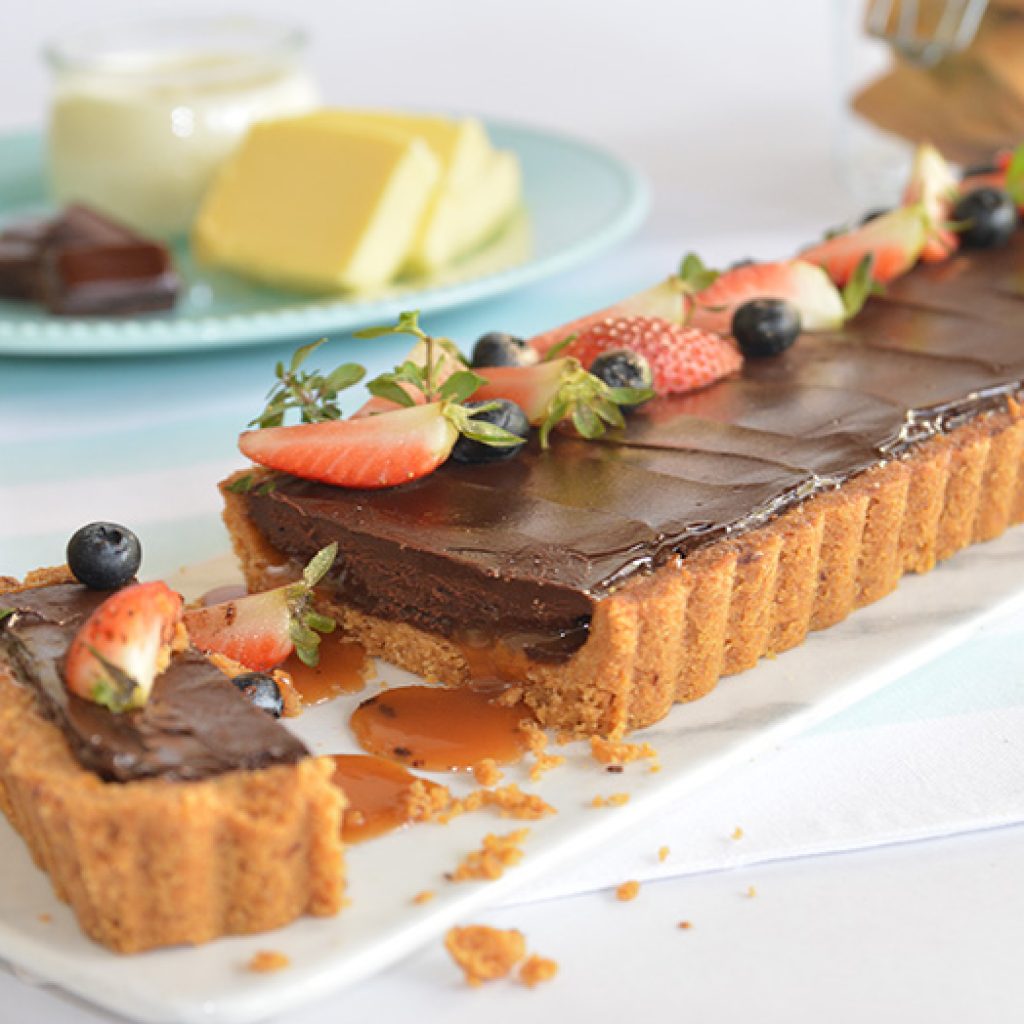 Tarta de chocolate amargo