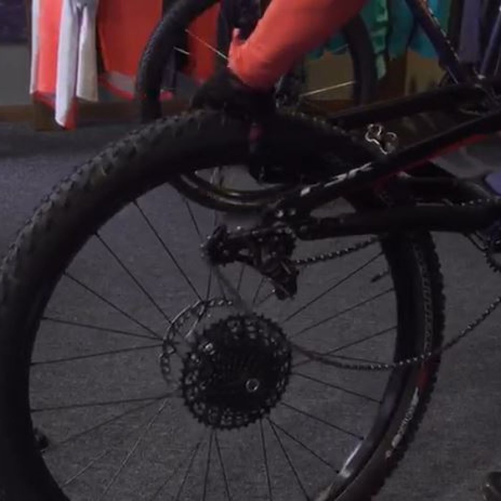 Llanta trasera de la bicicleta
