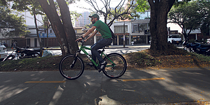 trabajar en bicicleta