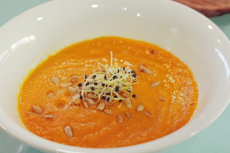 Crema de zanahoria sin lácteos